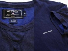 画像3: 90s POLO SPORTポロ スポーツ ラルフローレン ロゴ コットンTシャツ 紺 L (3)