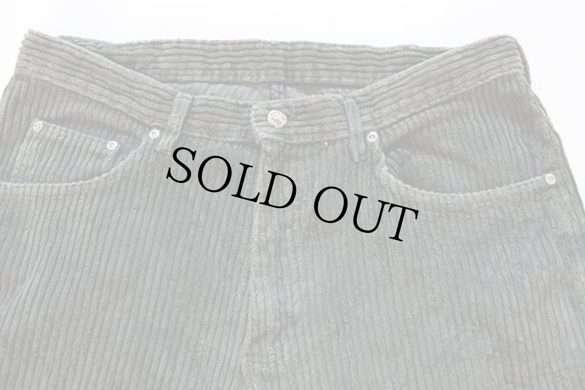 画像2: 90s USA製 Leeリー RIVETED 極太畝 コーデュロイパンツ 深緑 w36 L34 (2)