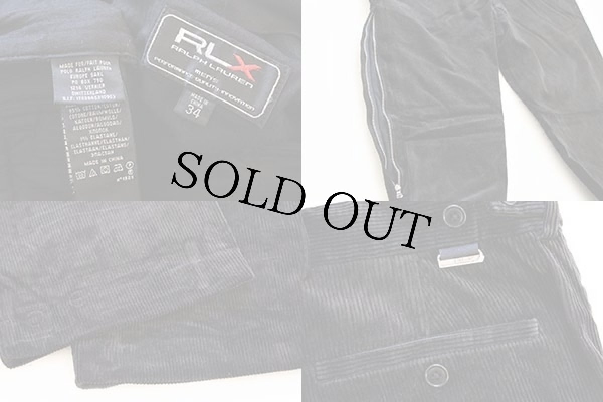 画像3: RLX ラルフローレン 太畝 コーデュロイパンツ 黒 w34 (3)