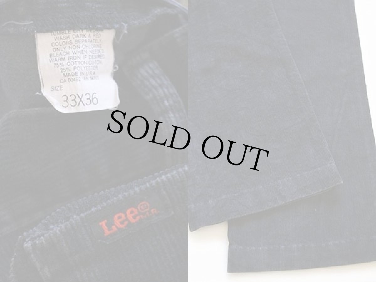 画像3: 90s USA製 Leeリー 203 コーデュロイパンツ 黒 w33 (3)