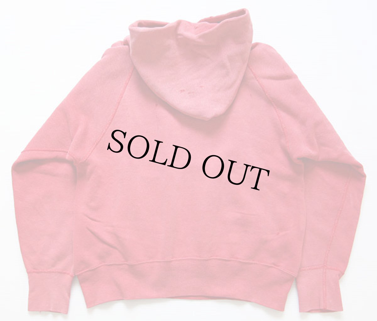 画像2: 60s WENTWORTH MILITARY ACADEMY コットン スウェットパーカー 赤 フェード (2)