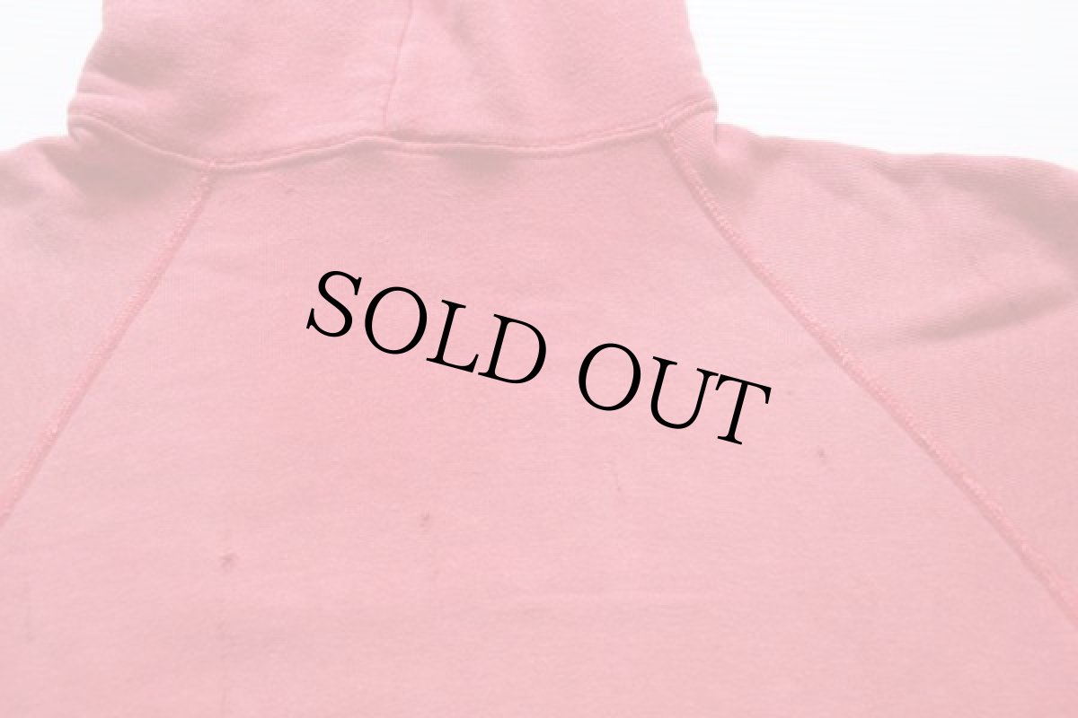 画像6: 60s WENTWORTH MILITARY ACADEMY コットン スウェットパーカー 赤 フェード (6)