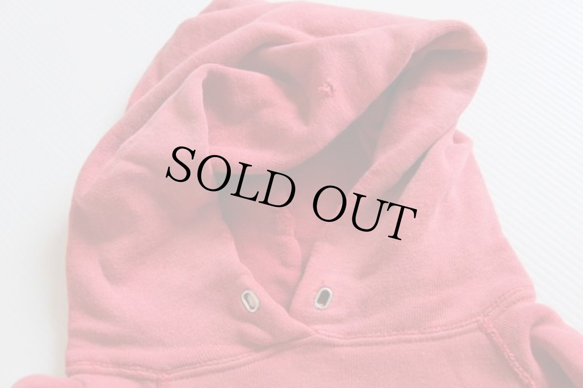 画像5: 60s WENTWORTH MILITARY ACADEMY コットン スウェットパーカー 赤 フェード (5)