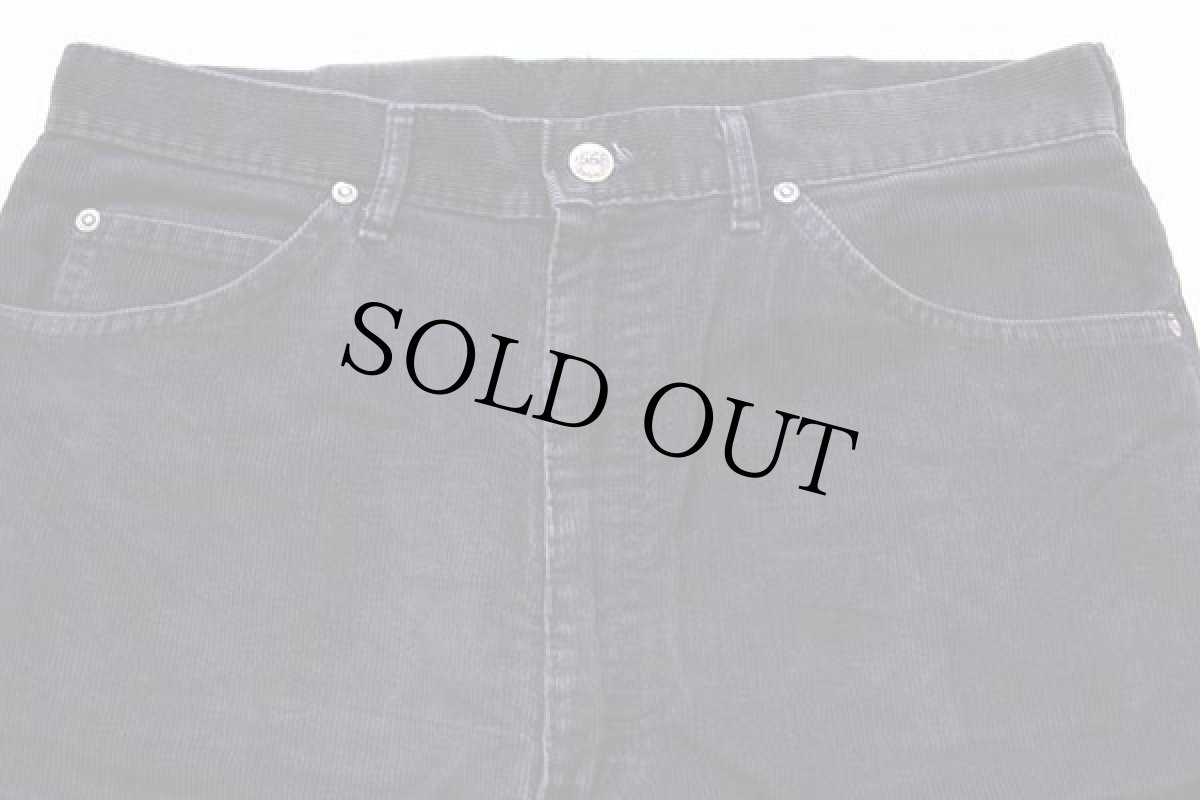 画像2: 90s USA製 Leeリー 203 コーデュロイパンツ 黒 w33 (2)