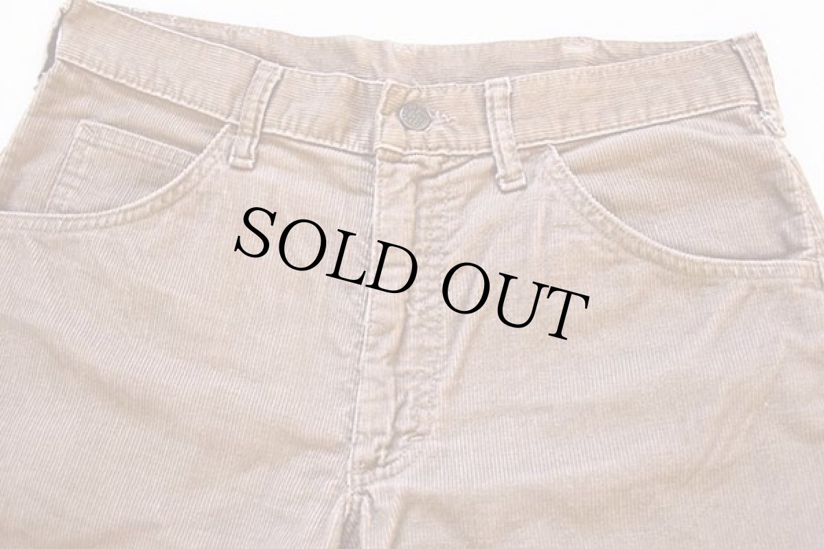 画像3: 80s Leeリー コーデュロイパンツ 薄茶 w32★ブーツカット (3)