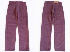 画像2: デッドストック★80s USA製 Levi'sリーバイス 521 コーデュロイパンツ 小豆色 w32 L30 (2)