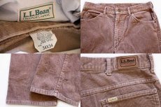 画像3: 80s USA製 L.L.Bean コーデュロイパンツ 薄茶 w34 L34 (3)