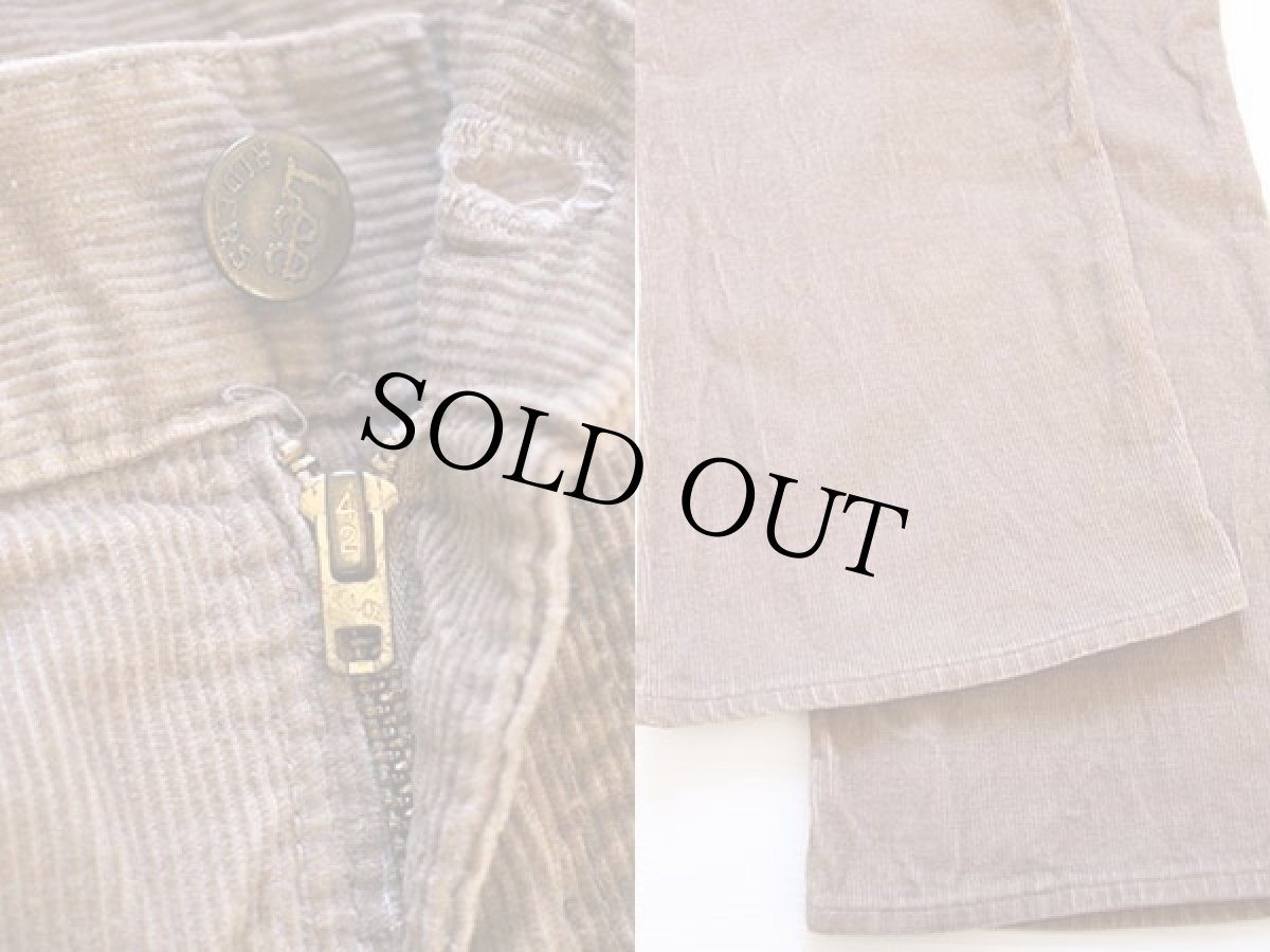 画像4: 80s Leeリー コーデュロイパンツ 薄茶 w32★ブーツカット (4)