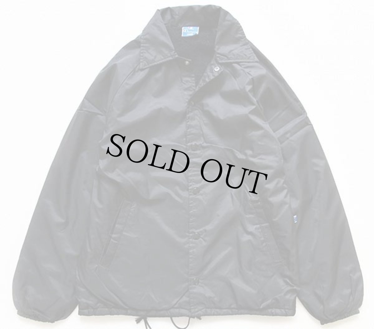 画像2: 90s USA製 Championチャンピオン ウイングフット 三段中抜き ボアライナー ナイロン コーチジャケット 黒 S (2)