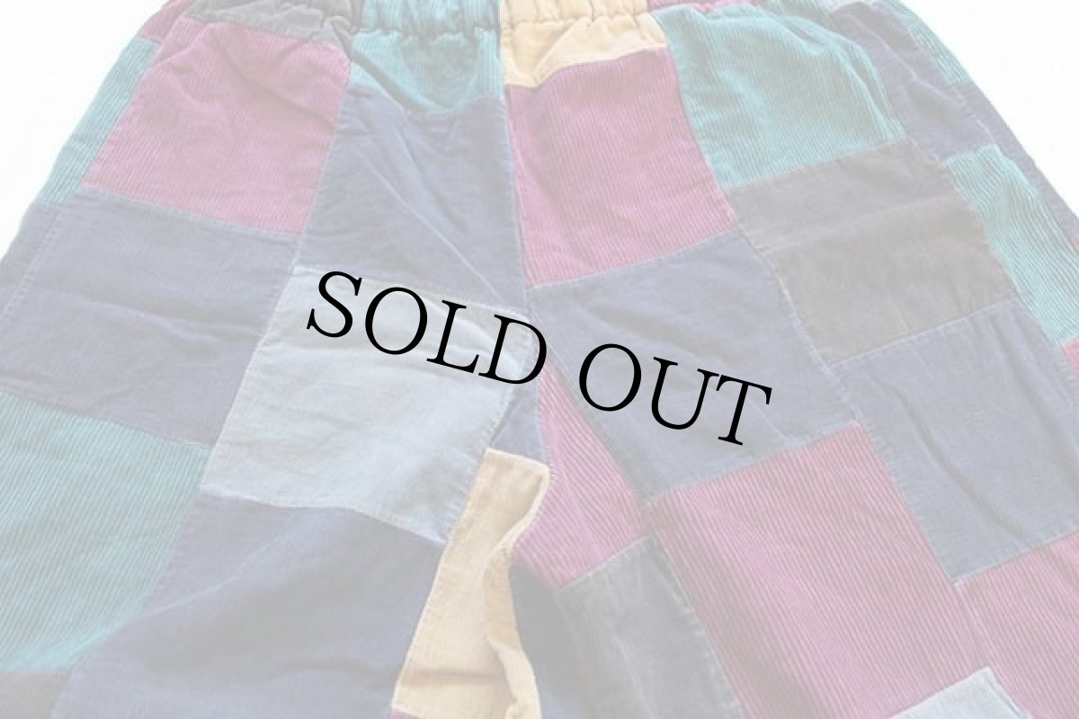 画像5: ハンドメイド クレイジー パッチワーク コーデュロイ 超極太 イージーパンツ (5)