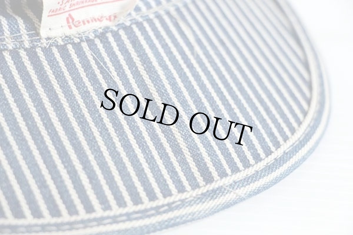 画像6: 60s Penneys BIGMACビッグマック ヒッコリー ストライプ ワークキャップ 7 3/8 (6)