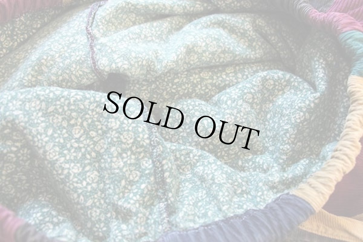 画像6: ハンドメイド クレイジー パッチワーク コーデュロイ 超極太 イージーパンツ (6)