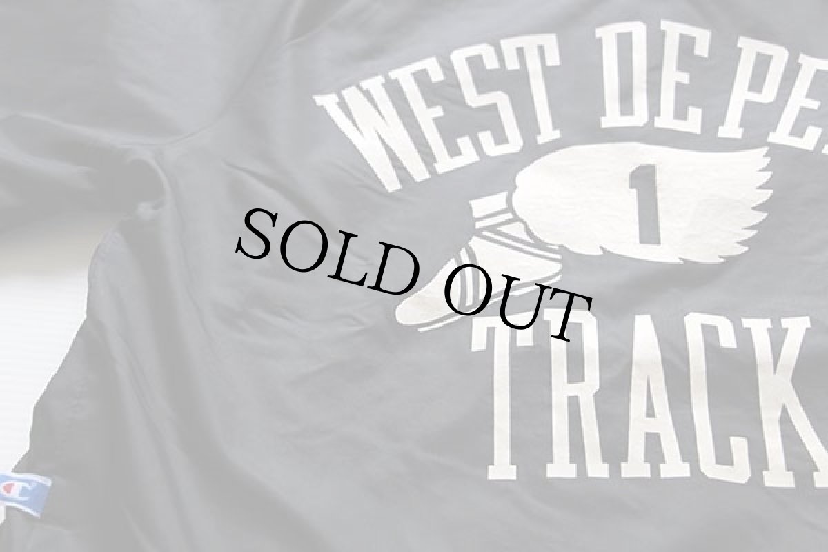 画像4: 90s USA製 Championチャンピオン ウイングフット 三段中抜き ボアライナー ナイロン コーチジャケット 黒 S (4)