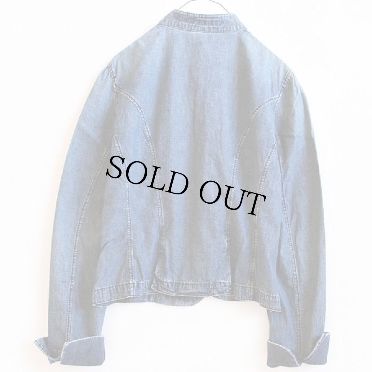 画像2: LAUREN JEANS ラルフローレン スタンドカラー チャイナボタン ダンガリーシャツ M (2)