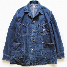 画像1: 60s USA製 Leeリー 91-J JELT DENIMジェルトデニム カバーオール 46R (1)
