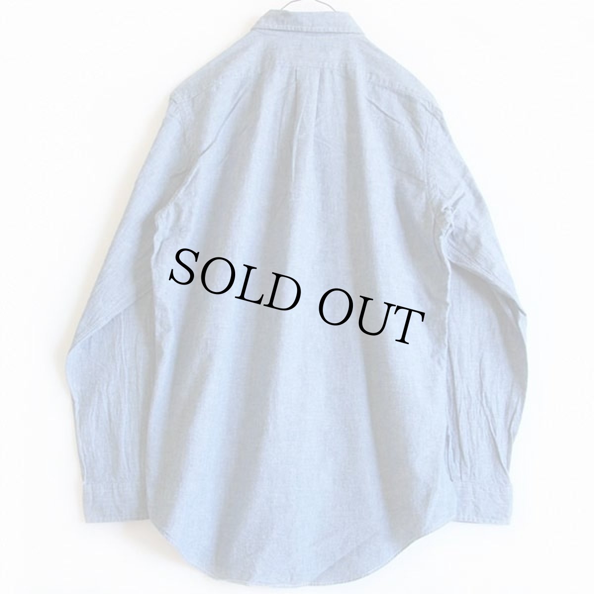 画像2: 90s ラルフローレン ワンポイント ボタンダウン シャンブレーシャツ M (2)