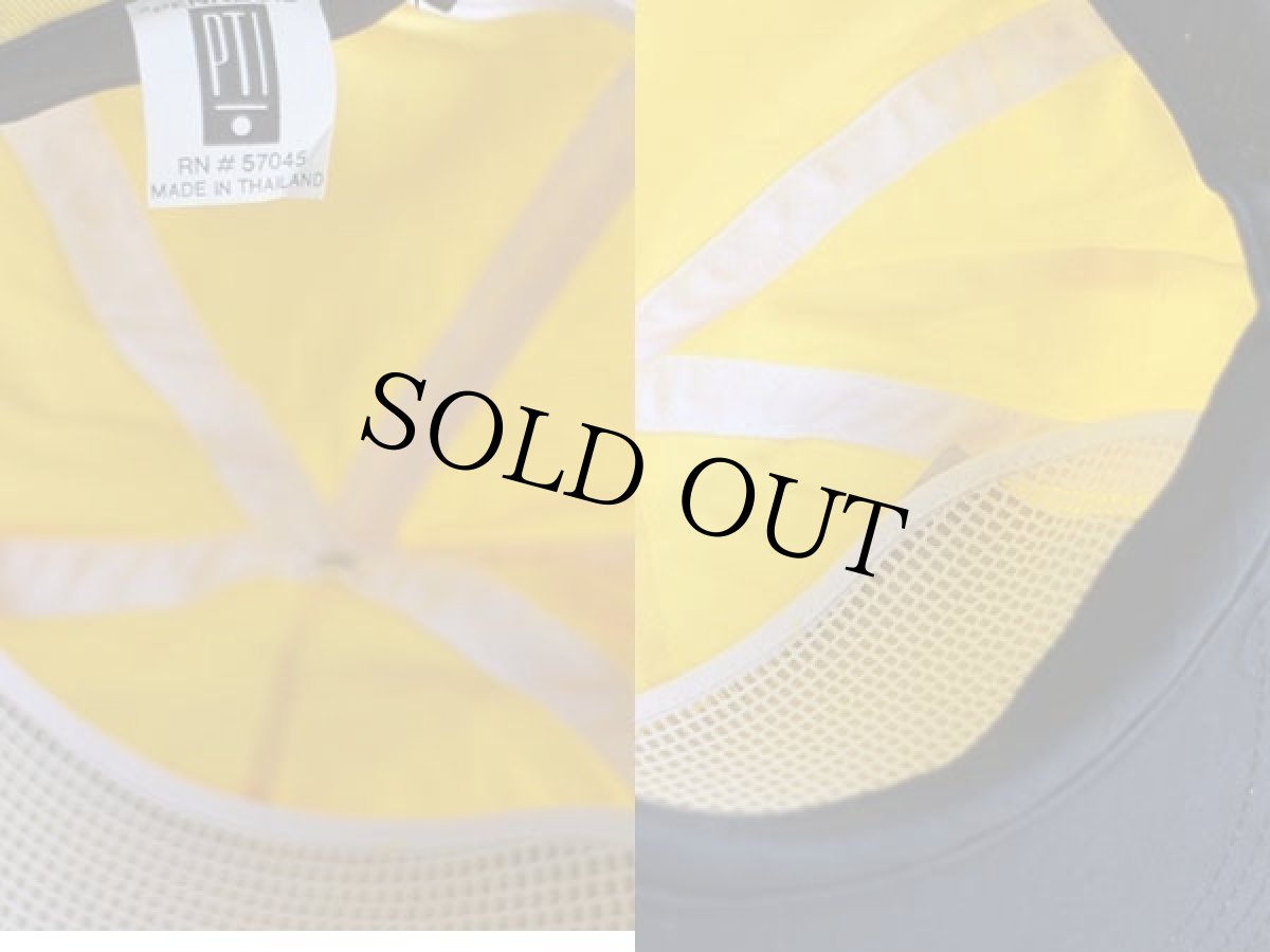 画像3: デッドストック★90s PENNZOIL ロゴ刺繍 コットンキャップ 黄 (3)