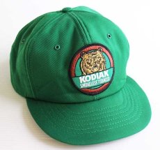 画像1: 80s USA製 Swingster KODIAK SMOKELESS TOBACCO パッチ付き キャップ 緑 (1)