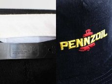 画像3: デッドストック★80s USA製 Swingster PENNZOIL ロゴ刺繍 コーデュロイキャップ 黒 (3)