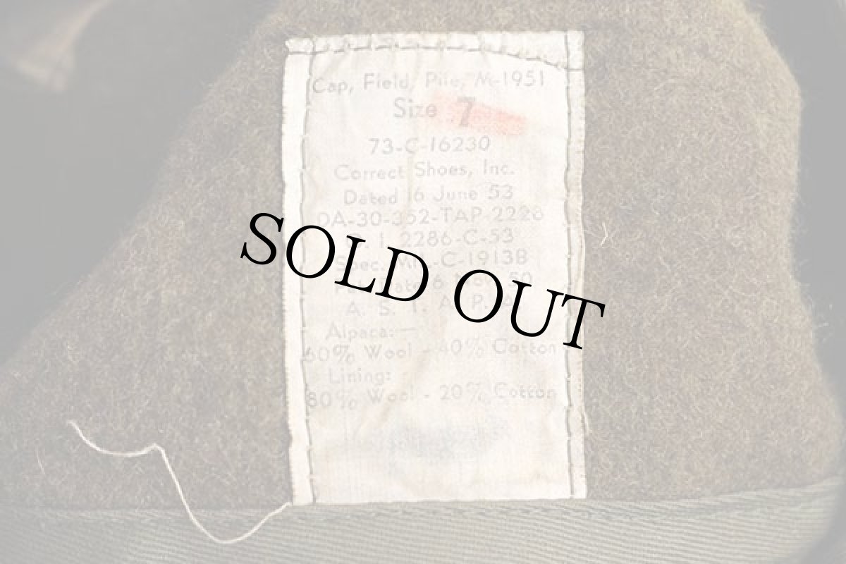 画像4: 50s 米軍 U.S.ARMY M-51 アルパカ パイルキャップ オリーブドラブ 7★M-Q1 (4)