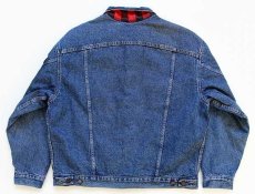 画像2: 90s USA製 Levi'sリーバイス 70417 バッファローチェック ネルライナー デニムジャケット 4ポケット XL (2)