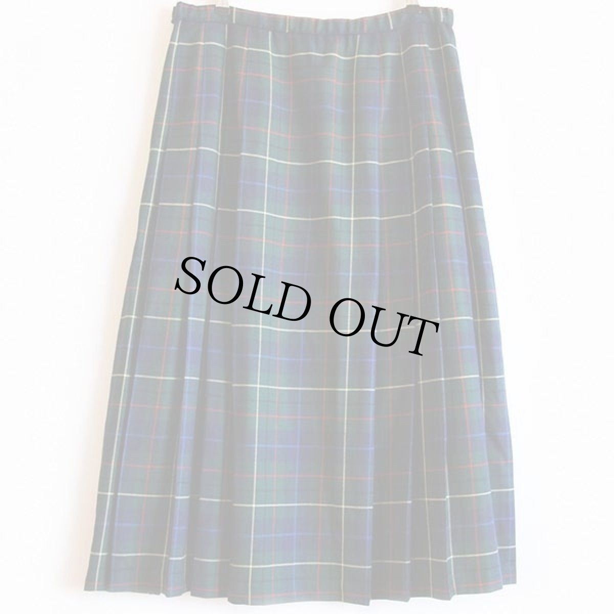 画像2: USA製 PENDLETONペンドルトン タータンチェック マキシ丈 ウール プリーツスカート 16 (2)