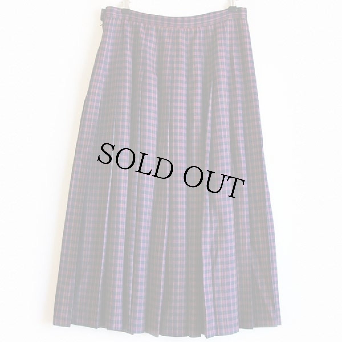 画像2: 70s USA製 PENDLETONペンドルトン チェック ロング ウール プリーツスカート 10 (2)