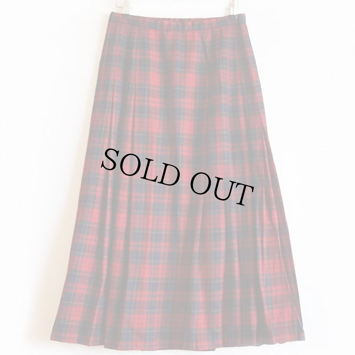 画像2: USA製 PENDLETONペンドルトン タータンチェック マキシ丈 ウール プリーツスカート 10 (2)
