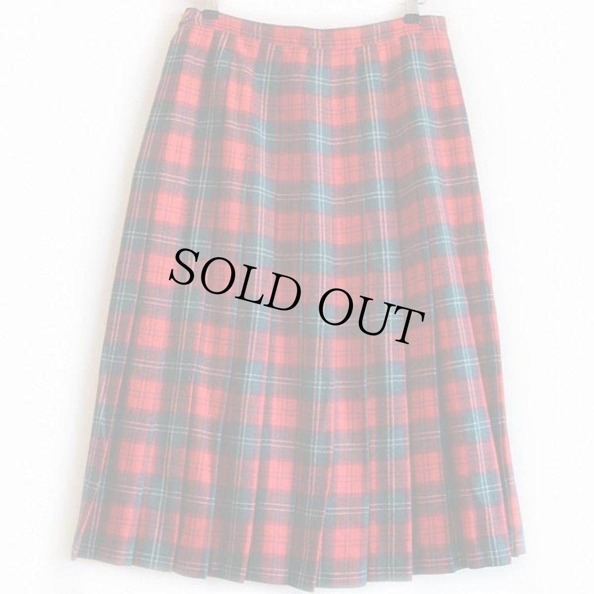 画像2: 70s USA製 PENDLETONペンドルトン タータンチェック ロング ウール プリーツスカート 14 (2)