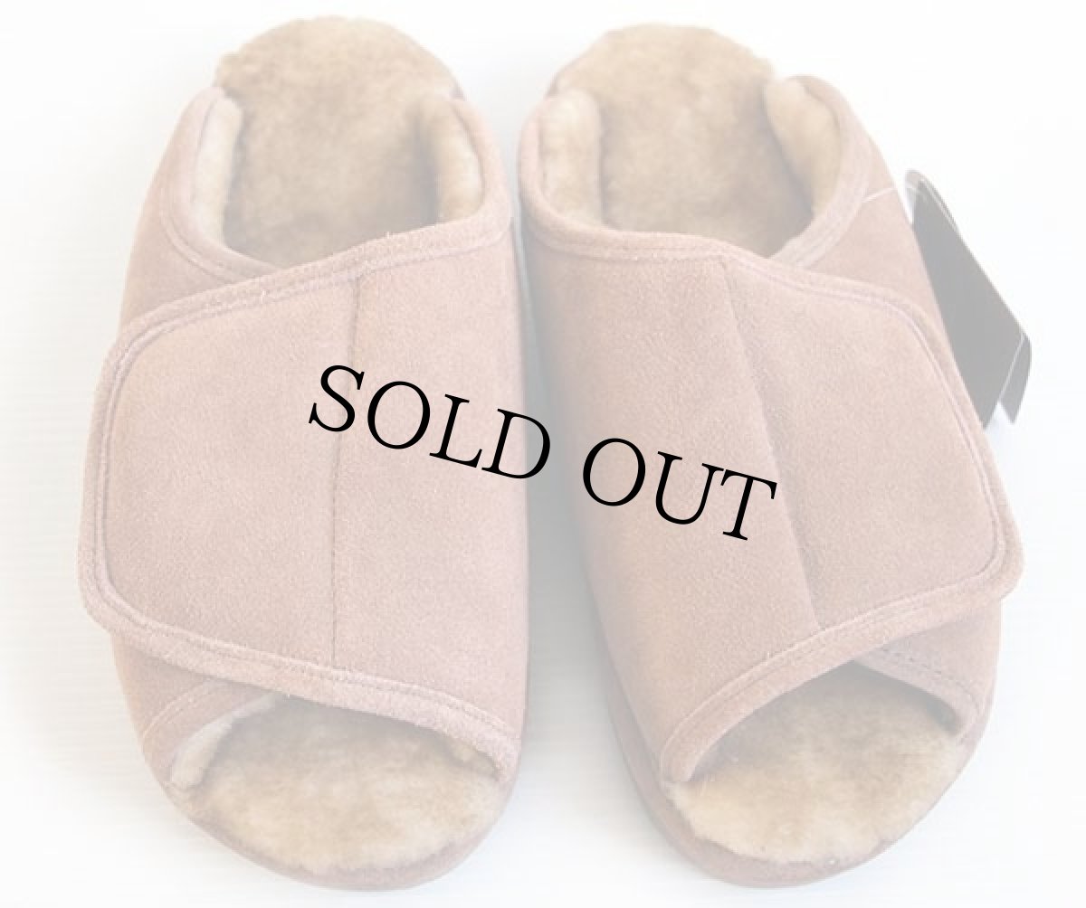 画像2: 未使用★LAMO FOOTWEAR シープスキン ムートン スリッパ 茶 XL★サンダル (2)