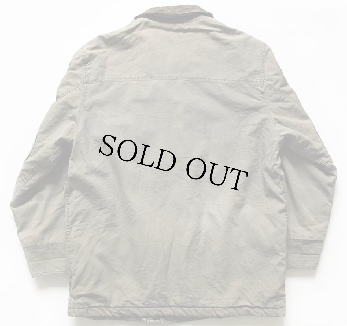 画像2: 90s GAPギャップ ネルライナー コットン ハンティングジャケット グリーングレー S (2)