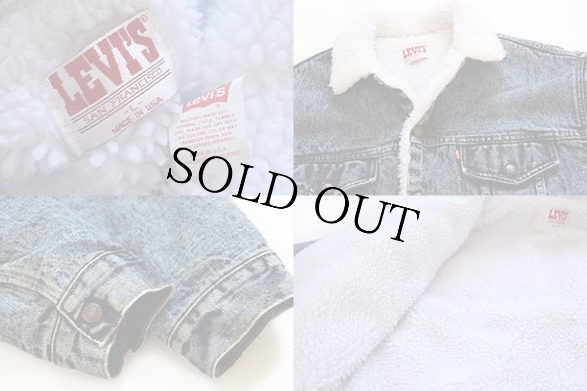 画像3: 80s USA製 Levi'sリーバイス 70609 ボアライナー ケミカルウォッシュ デニムジャケット 4ポケット L★アシッド (3)