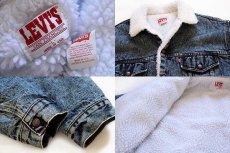 画像3: 80s USA製 Levi'sリーバイス 70609 ボアライナー ケミカルウォッシュ デニムジャケット 4ポケット L★アシッド (3)