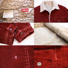 画像3: 70s USA製 Levi'sリーバイス ボアライナー コーデュロイジャケット バーガンディ M (3)