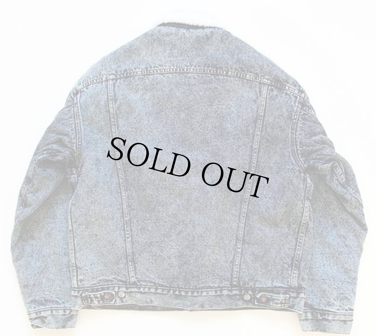 画像2: 80s USA製 Levi'sリーバイス 70609 ボアライナー ケミカルウォッシュ デニムジャケット 4ポケット L★アシッド (2)