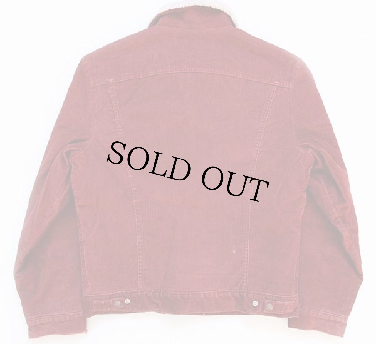 画像2: 70s USA製 Levi'sリーバイス ボアライナー コーデュロイジャケット バーガンディ M (2)