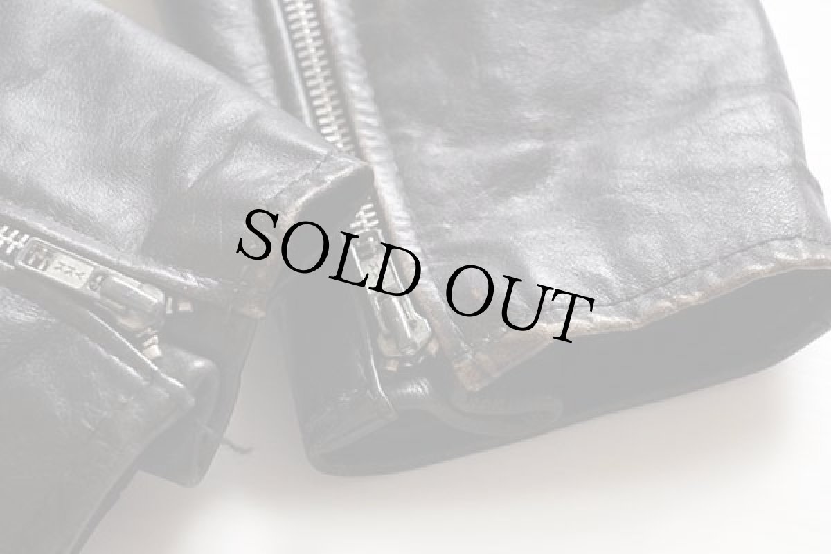 画像6: 80s USA製 Club EliTE by BROOKSブルックス ダブルライダース レザージャケット 黒 42 (6)