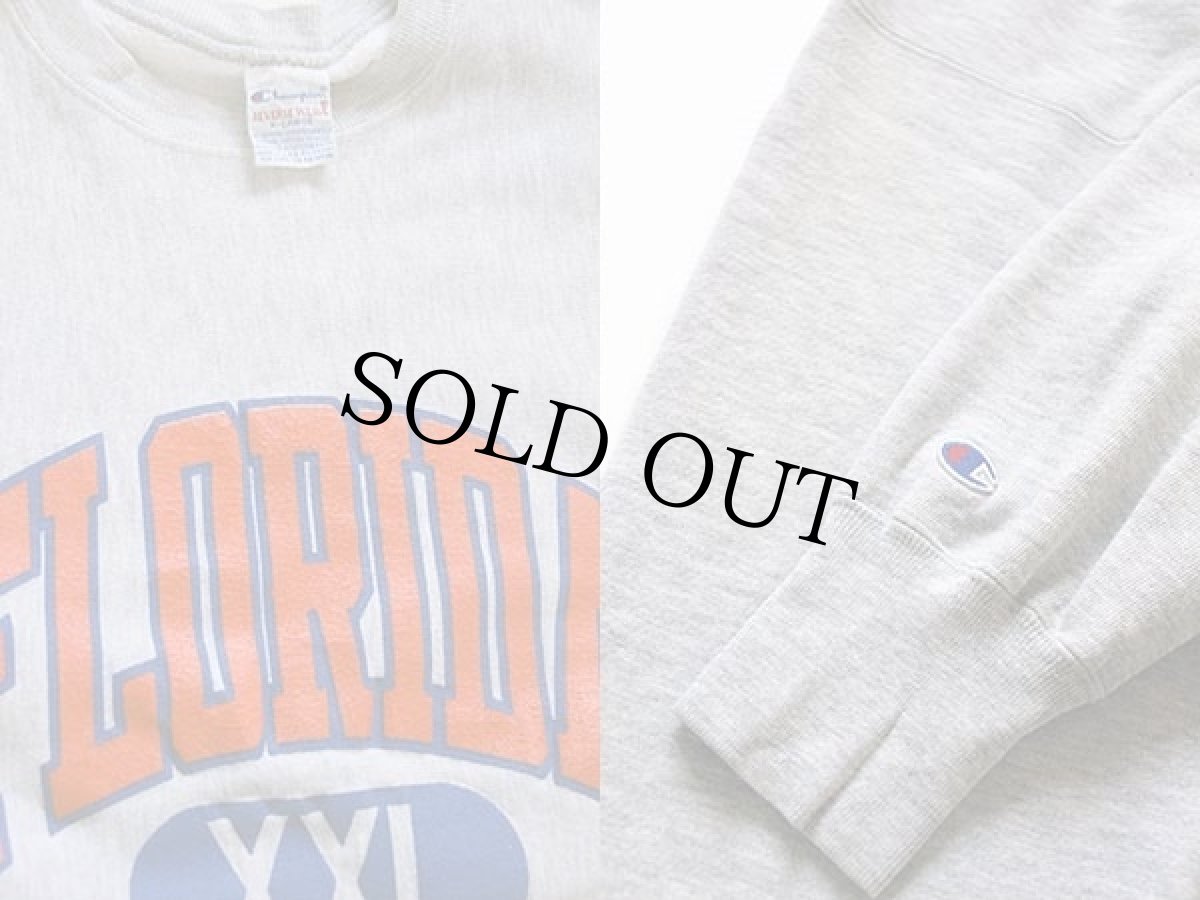 画像3: 90s USA製 Championチャンピオン FLORIDA リバースウィーブ スウェット 杢グレー XL (3)