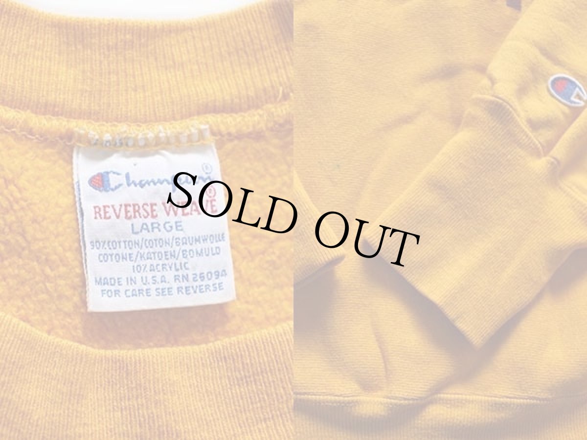 画像3: 90s USA製 Championチャンピオン MINNESOTA ATHLETICS 三段中抜き リバースウィーブ スウェット イエロー L (3)