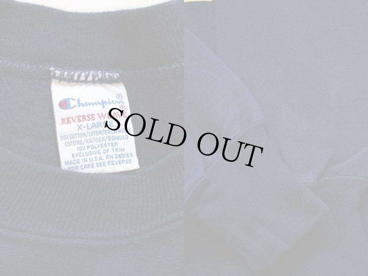 画像3: 90s USA製 Championチャンピオン NOTRE DAME FOOTBALL リバースウィーブ スウェット 紺 XL (3)