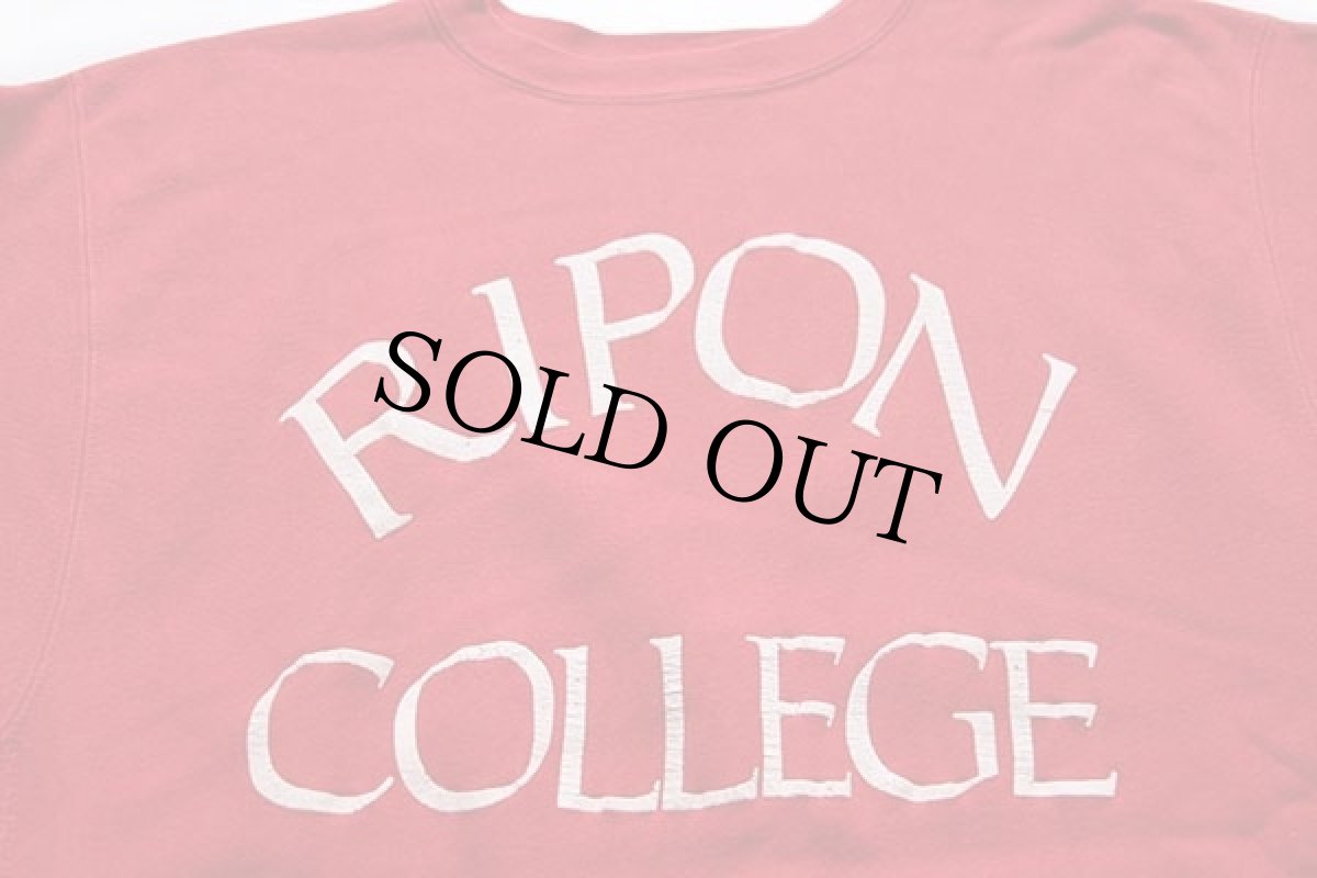 画像2: 90s USA製 Championチャンピオン RIPON COLLEGE リバースウィーブ スウェット 赤 XXL (2)