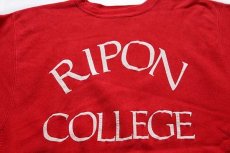 画像2: 90s USA製 Championチャンピオン RIPON COLLEGE リバースウィーブ スウェット 赤 XXL (2)