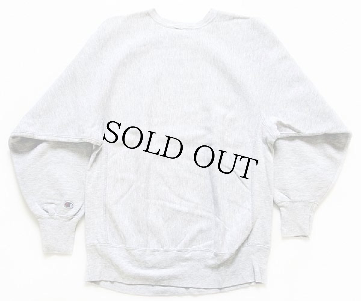 画像2: 90s USA製 Championチャンピオン HAMLINE 66 FOOTBALL 三段中抜き リバースウィーブ スウェット 杢グレー XL (2)