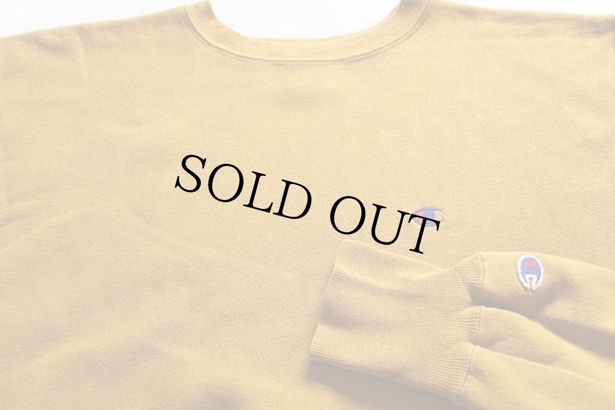 画像2: 90s USA製 Championチャンピオン ワンポイント リバースウィーブ マスタード XXL (2)