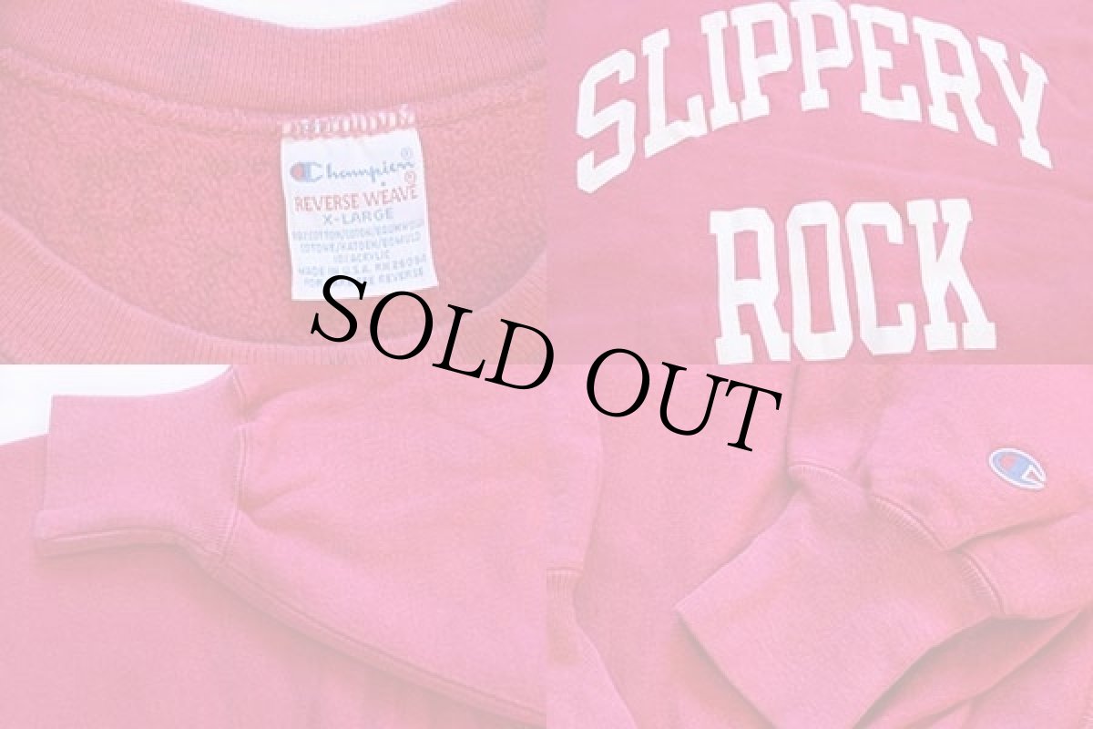 画像3: 90s USA製 Championチャンピオン SLIPPERY ROCK リバースウィーブ スウェット ピンク XL (3)