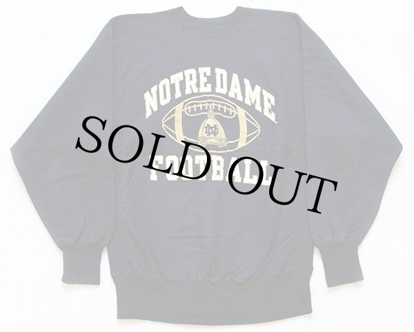 90s USA製 Championチャンピオン NOTRE DAME FOOTBALL リバース  