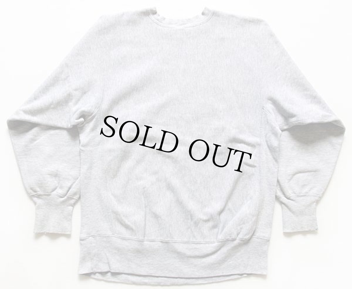 画像2: 90s USA製 Championチャンピオン UNIVERSITY 77 SOUTH DAKOTA 三段中抜き リバースウィーブ スウェット 杢グレー XL (2)