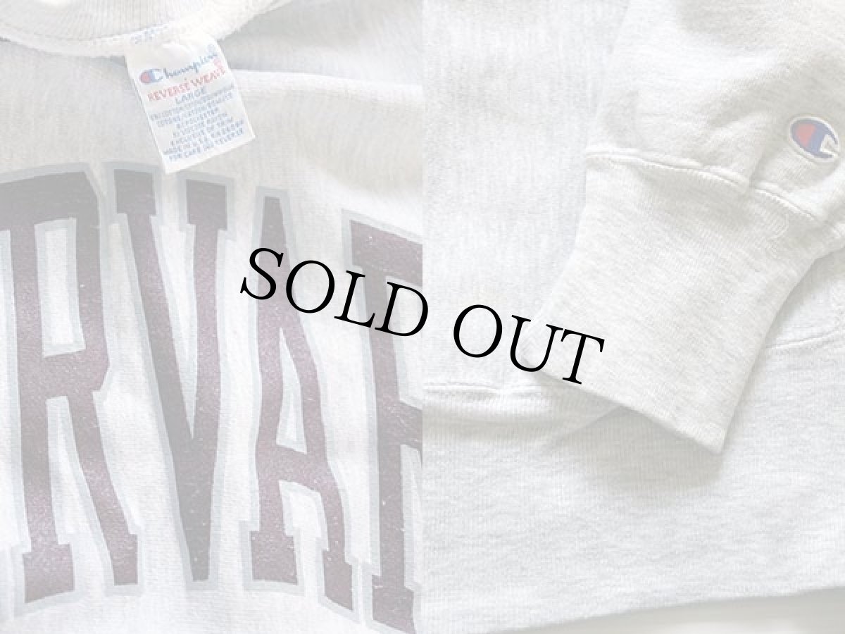 画像3: 90s USA製 Championチャンピオン HARVARD リバースウィーブ スウェット 杢グレー L (3)