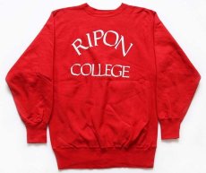 画像1: 90s USA製 Championチャンピオン RIPON COLLEGE リバースウィーブ スウェット 赤 XXL (1)