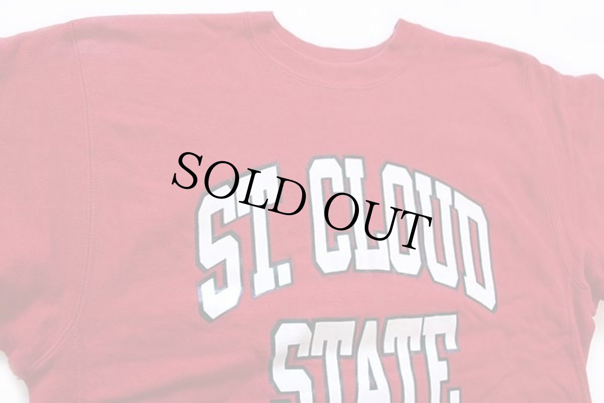 画像2: 90s USA製 Championチャンピオン ST.CLOUD STATE リバースウィーブ スウェット 赤 XL (2)